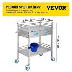 Stainless Steel Lab Utility Cart with Drawers
