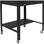 Mobile Shop Desk with Pigeonhole Riser - Black