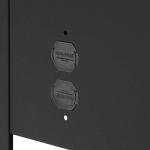 Mobile Shop Desk with Pigeonhole Riser - Black