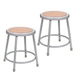 OEF Furnishings Grey Shop Stool - 18" (2 Pack)
