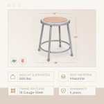 OEF Furnishings Grey Shop Stool - 18" (2 Pack)
