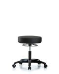 Black Vinyl Lab Stool with Adjustable Height