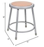 OEF Furnishings Grey Shop Stool - 18" (2 Pack)