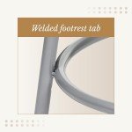 Height Adjustable Steel Stools - 2 Pack, Grey