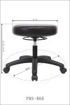 Adjustable Round Stool for Labs and Offices - 2 Pack