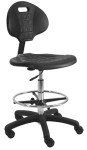 BenchPro Deluxe Polyurethane Laboratory Chair, Adjustable Height