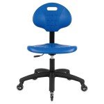 Ergonomic Height Adjustable Lab Chair - Blue