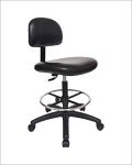 Tall Task Chair for Labs and Offices - Black