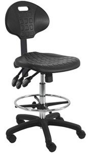 Deluxe Chrome Adjustable Polyurethane Lab Chair