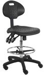 Deluxe Chrome Adjustable Polyurethane Lab Chair