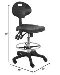 Deluxe Chrome Adjustable Polyurethane Lab Chair