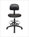 Tall Task Chair for Labs and Offices - Black