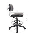 Tall Task Chair for Labs and Offices - Black