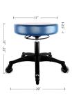 Adjustable 17" Round Heavy Duty Stool - Blue