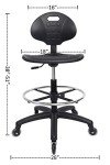 ESD Anti-Static Ergonomic Lab Chair with Rollers