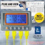 K Type Thermometer Data Logger with 4 Channels