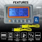 K Type Thermometer Data Logger with 4 Channels