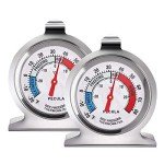 2 Pack Analog Refrigerator Thermometers with Large Dial