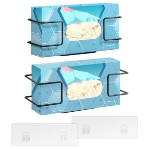 Wall Mount Disposable Glove Dispenser Holder, 2 Pack