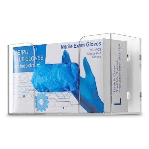 Acrylic Wall-Mount Gloves and Tissue Holder