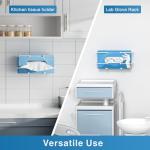 Wall Mount Glove Box Dispenser Organizer - White