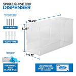 Acrylic Wall-Mount Gloves and Tissue Holder