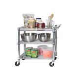 Heavy Duty Metal Rolling Utility Cart with Shelves
