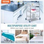Stainless Steel 3-Shelf Rolling Lab Cart