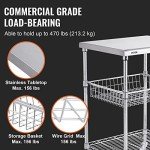 VEVOR 3-Tier Rolling Utility Cart with Brake Wheels