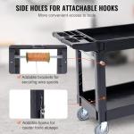 VEVOR Heavy Duty Rolling Utility Cart - 2 Shelves