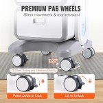 VEVOR Rolling Medical Trolley Cart with 2 Drawers