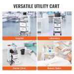 VEVOR Rolling Medical Trolley Cart with 2 Drawers
