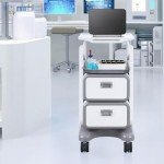 VEVOR Rolling Medical Trolley Cart with 2 Drawers