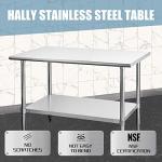 HALLY Stainless Steel Work Table with Undershelf 30x48