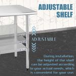 HALLY Stainless Steel Work Table with Undershelf 30x48