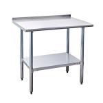 24"x36" Stainless Steel Prep Table with Backsplash