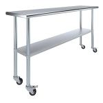 AmGood 18" x 72" Stainless Steel Utility Table