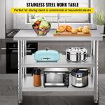 VEVOR 48" Stainless Steel Outdoor Prep Table