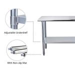 24"x36" Stainless Steel Prep Table with Backsplash
