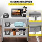 VEVOR 48" Stainless Steel Outdoor Prep Table