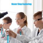 50 Plastic Test Tubes with Rack and Caps