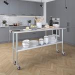 AmGood 18" x 72" Stainless Steel Utility Table