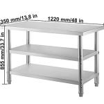 VEVOR 48" Stainless Steel Outdoor Prep Table