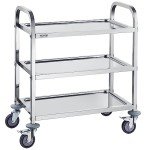 VEVOR 3-Tier Stainless Steel Utility Cart