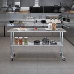 AmGood 18" x 72" Stainless Steel Utility Table