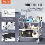 VEVOR 3-Tier Stainless Steel Utility Cart