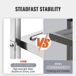 VEVOR 3-Tier Stainless Steel Utility Cart