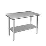 Stainless Steel Prep Table with Backsplash 48x24 Inches