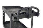 Rubbermaid 2-Shelf Utility Cart, Black, 500 lbs Capacity