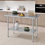 Stainless Steel Prep Table with Backsplash 48x24 Inches